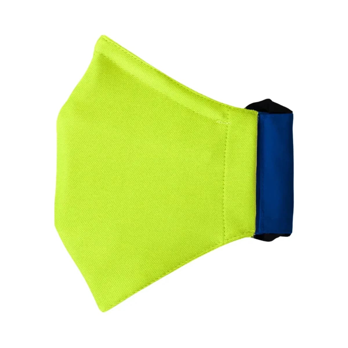 Inside of a mask with a Neon Yellow lining