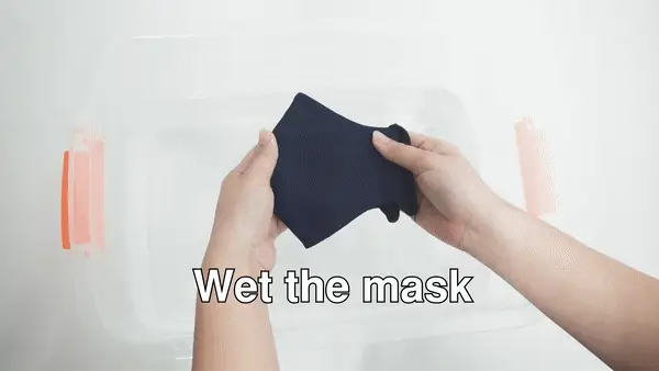 Animation: washing the mask after use